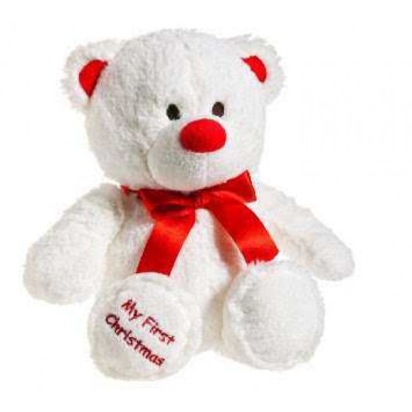 White 2 Feet Special My First Christmas Plush Teddy Bear